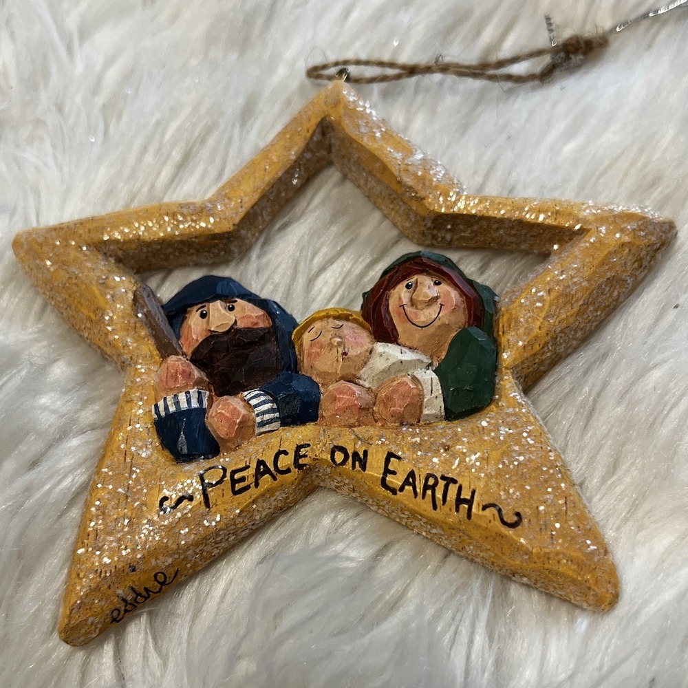 2003 Midwest Eddie‎ Walker Peace on Earth Christmas Nativity Star Ornament NOS